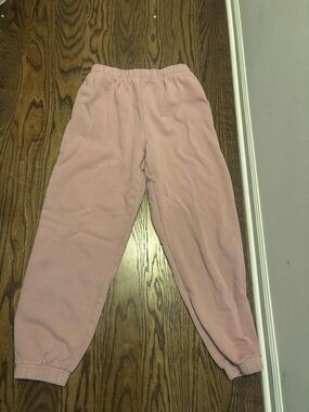 Garage Pink Fleece Jogger Pants